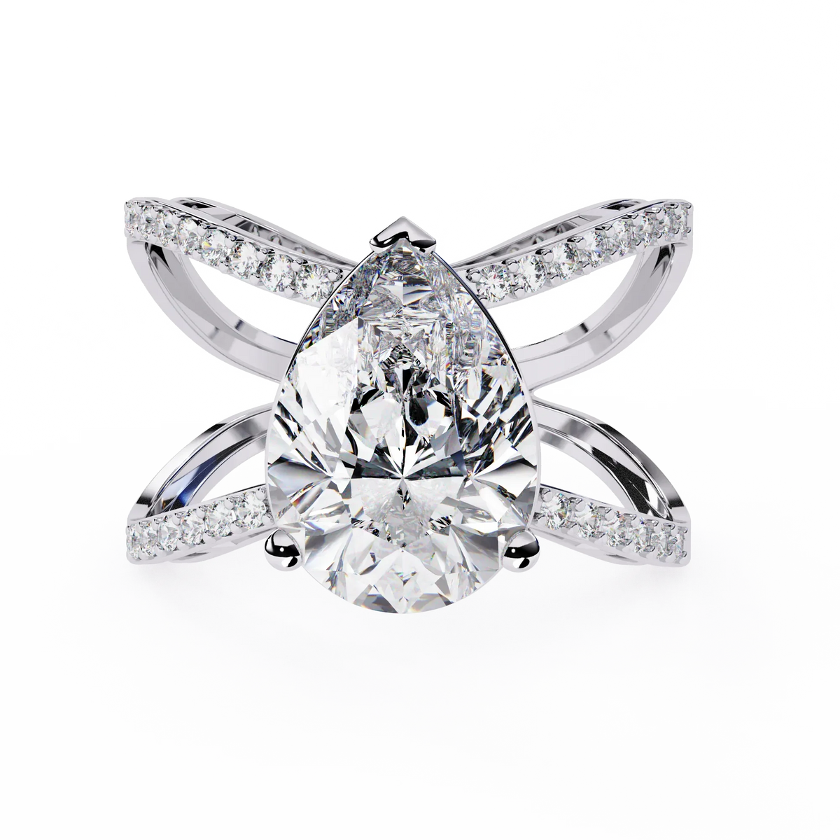 Nova Criss Cross Lab Grown Diamond Ring - Ophiratbf