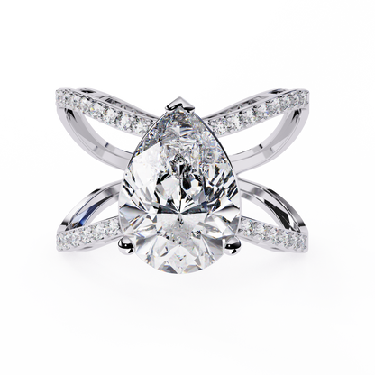Nova Criss Cross Lab Grown Diamond Ring