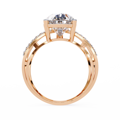 Nova Criss Cross Lab Grown Diamond Ring