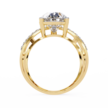 Nova Criss Cross Lab Grown Diamond Ring