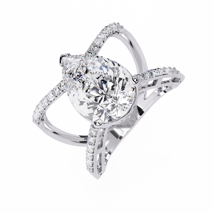 Nova Criss Cross Lab Grown Diamond Ring