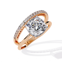 Ascent Cushion Lab Grown Diamond Ring - Ophiratbf