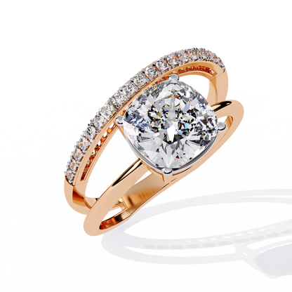 Ascent Cushion Lab Grown Diamond Ring