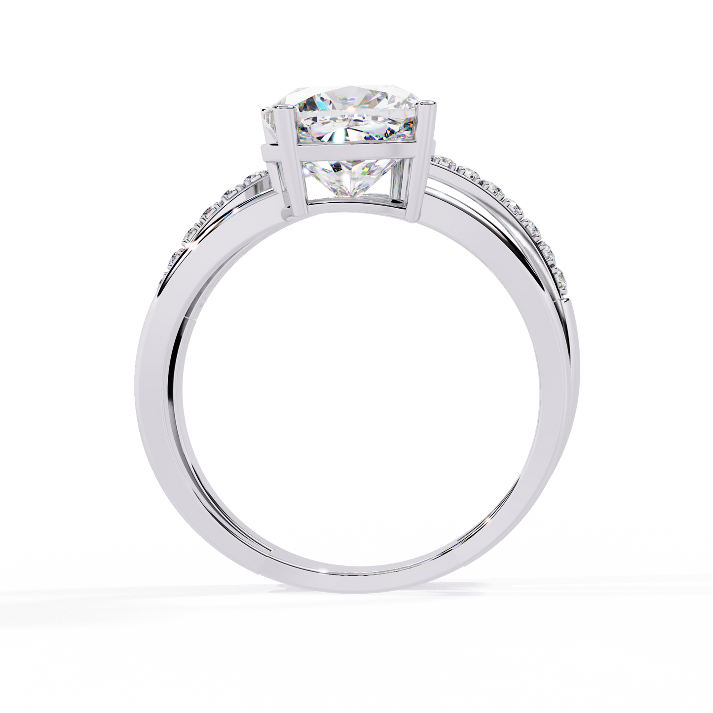 ascent cushion lab grown diamond ring