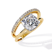 Ascent Cushion Lab Grown Diamond Ring - Ophiratbf