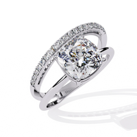 Ascent Cushion Lab Grown Diamond Ring - Ophiratbf