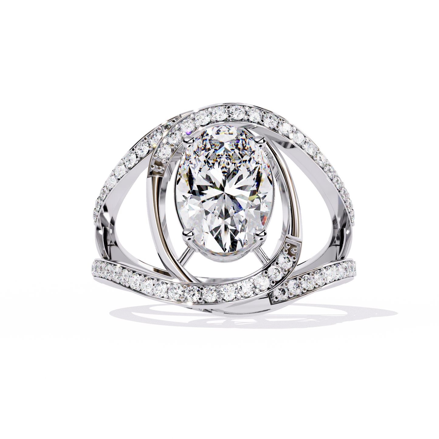 ophira celestial spiral lab grown diamond ring