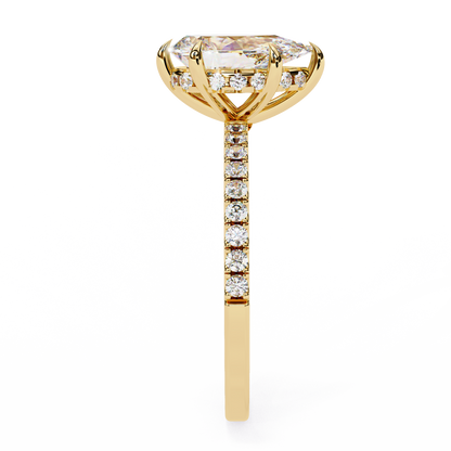 Radiant Pear Classic Lab Grown Diamond Solitaire Ring