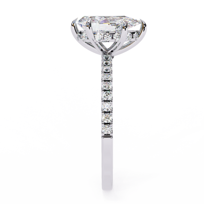 Radiant Pear Classic Lab Grown Diamond Solitaire Ring