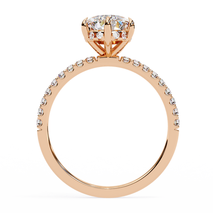 Radiant Pear Classic Lab Grown Diamond Solitaire Ring