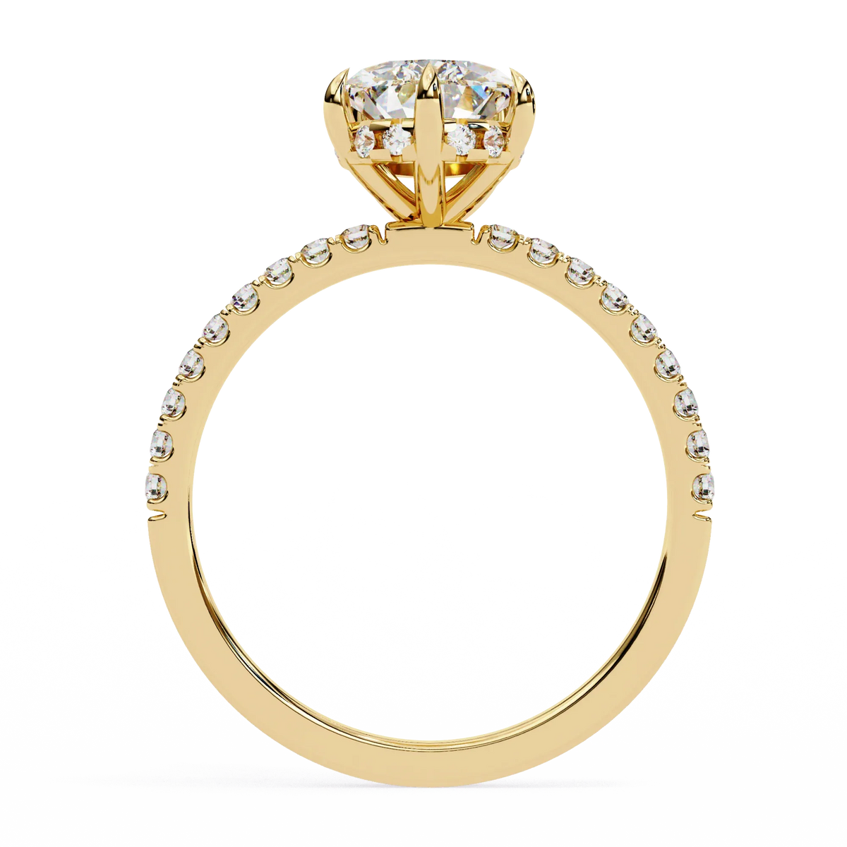 Radiant Pear Classic Lab Grown Diamond Solitaire Ring - Ophiratbf