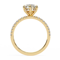 Radiant Pear Classic Lab Grown Diamond Solitaire Ring - Ophiratbf