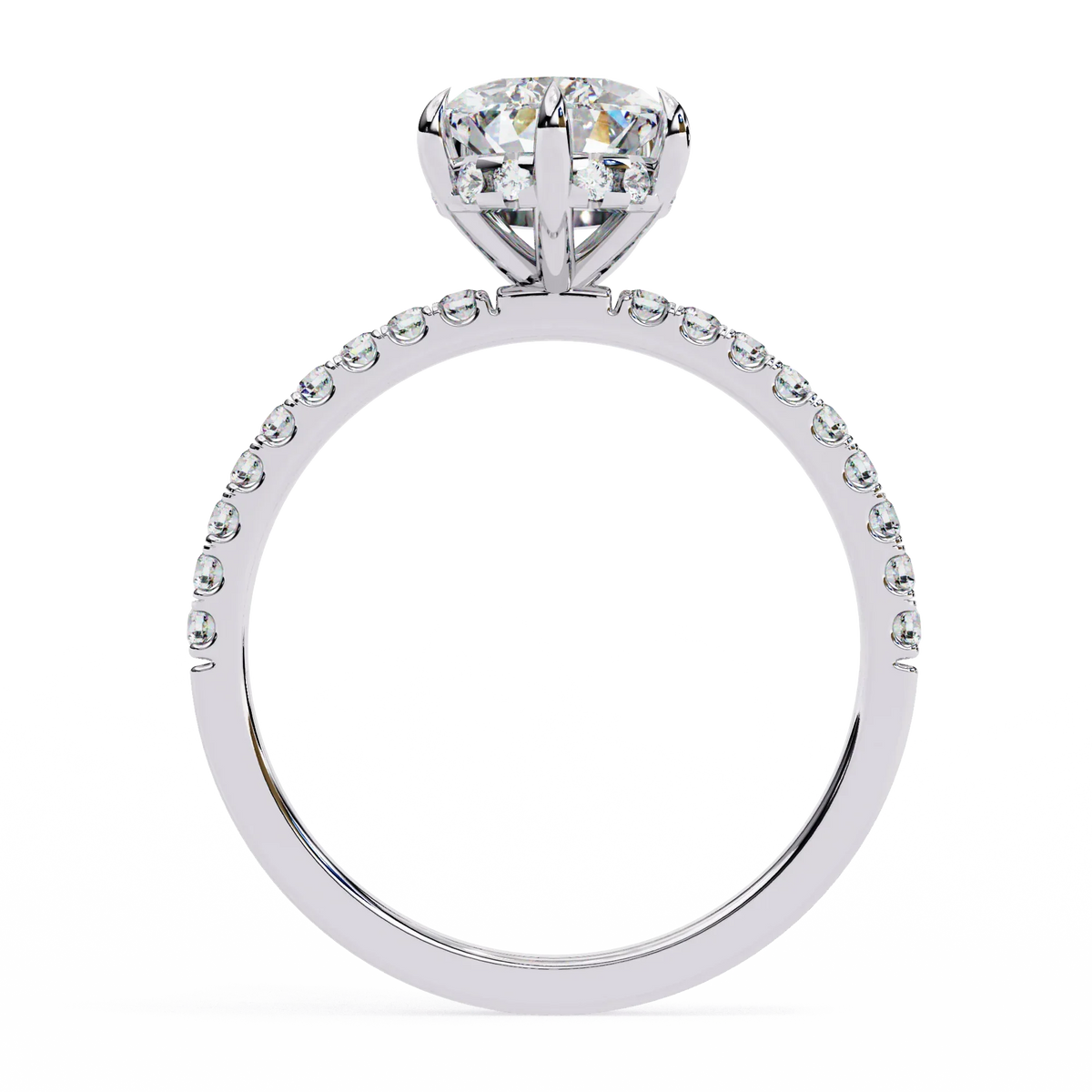 Radiant Pear Classic Lab Grown Diamond Solitaire Ring - Ophiratbf