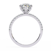 Radiant Pear Classic Lab Grown Diamond Solitaire Ring - Ophiratbf