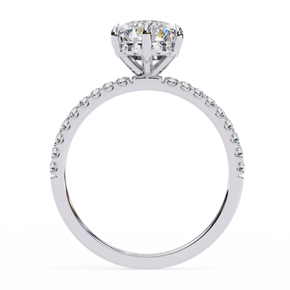 Radiant Pear Classic Lab Grown Diamond Solitaire Ring
