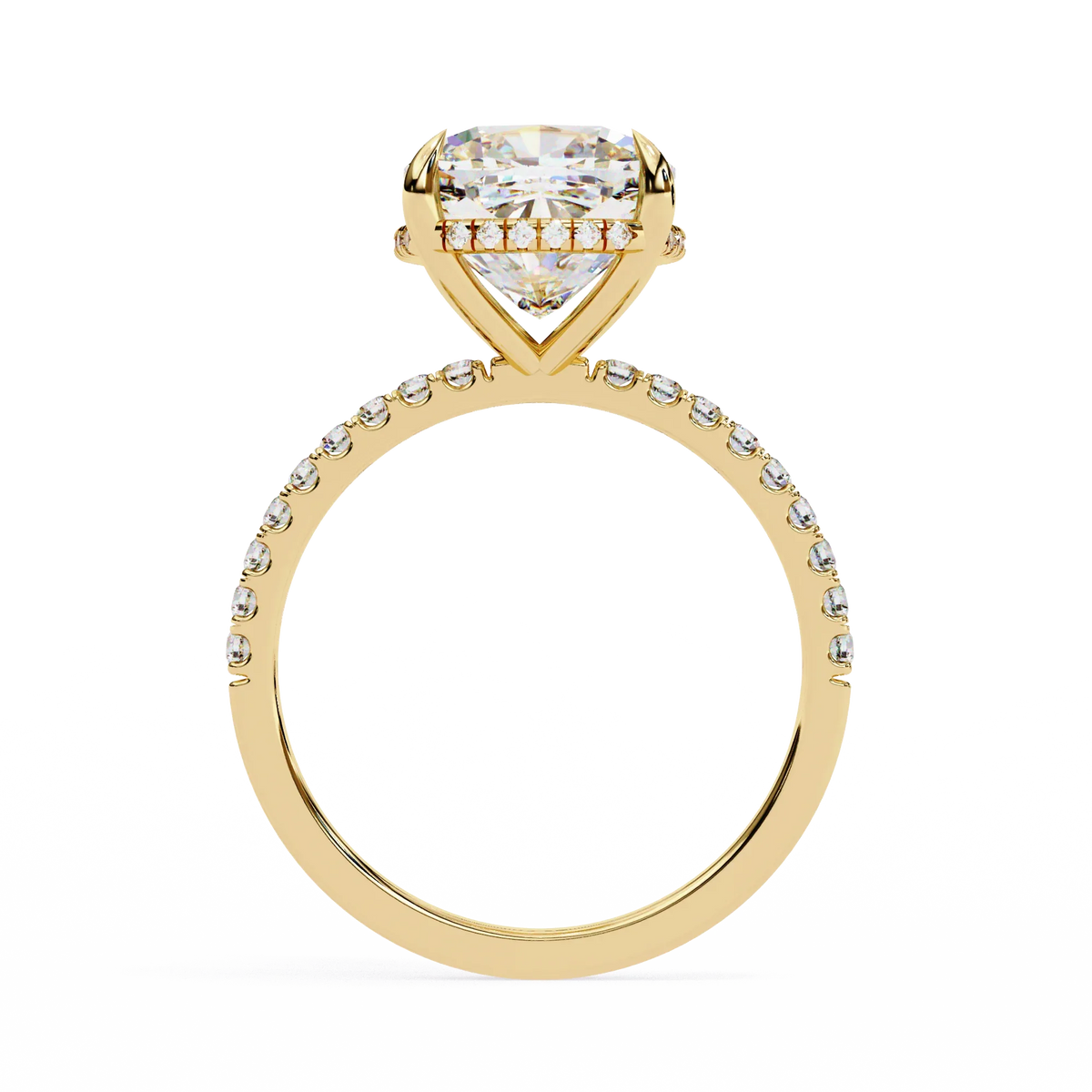 Cushion Brilliance Lab Grown Diamond Solitaire Ring - Ophiratbf
