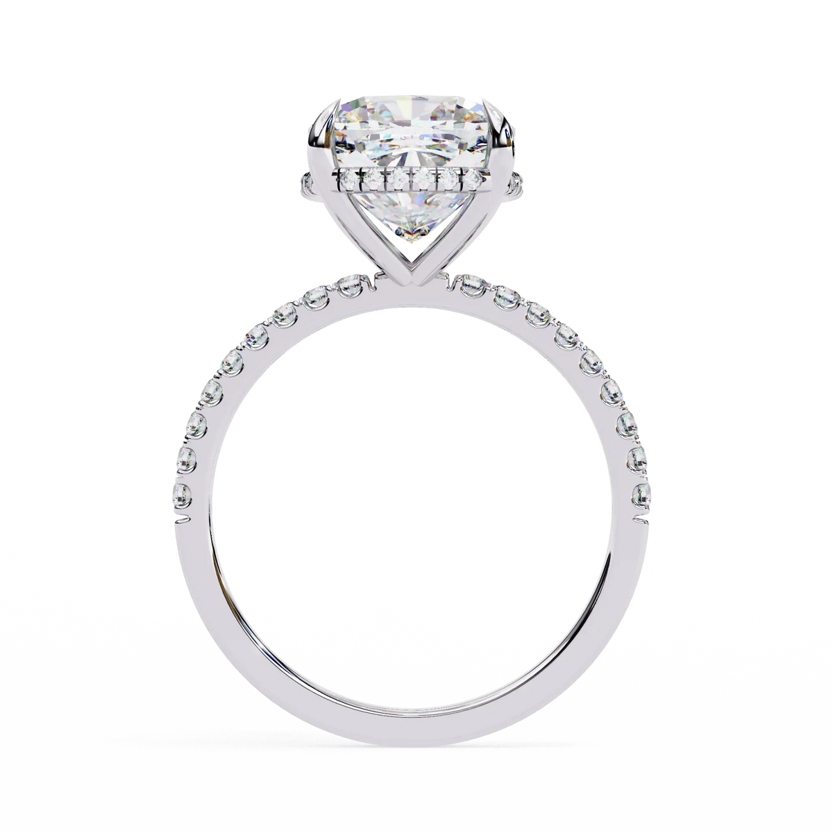 Cushion Brilliance Lab Grown Diamond Solitaire Ring - Ophiratbf