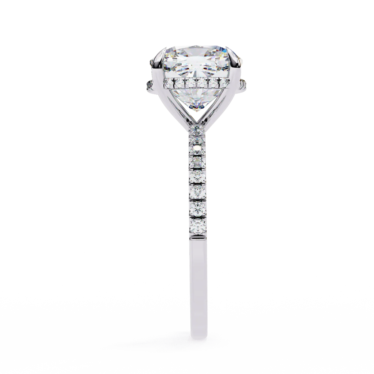 Cushion Brilliance Lab Grown Diamond Solitaire Ring - Ophiratbf