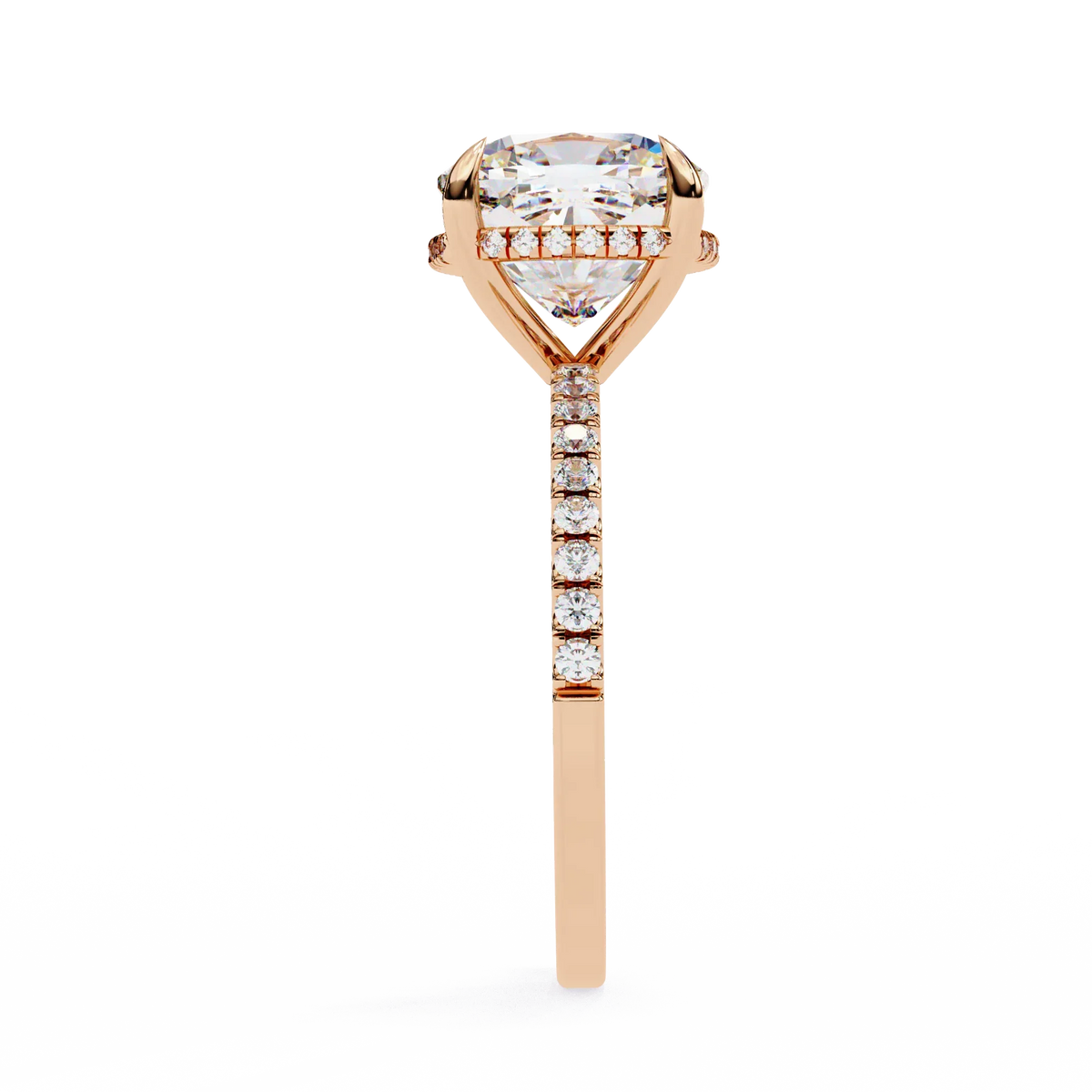 Cushion Brilliance Lab Grown Diamond Solitaire Ring - Ophiratbf