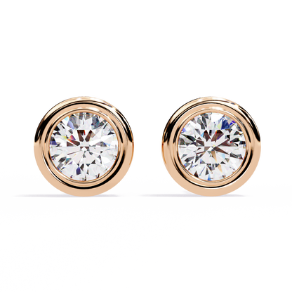 Luna Bezel Lab Grown Diamond Studs