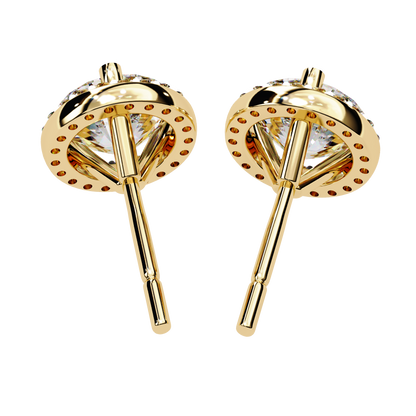 Eterna Classic Halo Lab Grown Diamond Studs