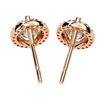 Eterna Classic Halo Lab Grown Diamond Studs