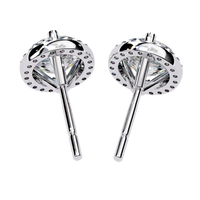 Eterna Classic Halo Lab Grown Diamond Studs - Ophiratbf
