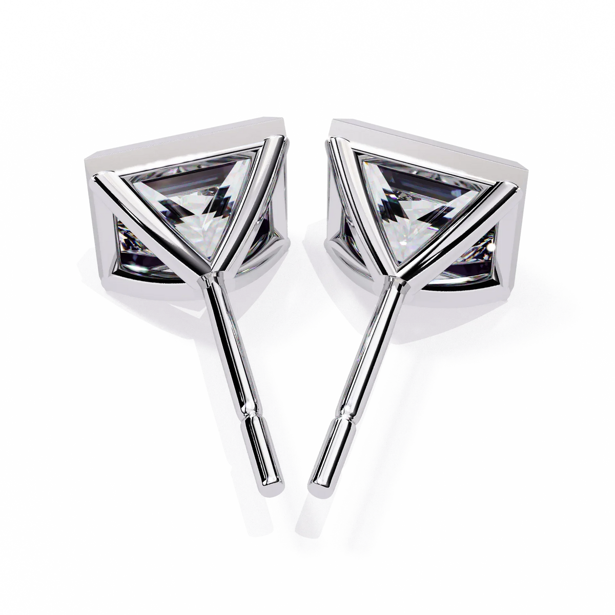 Regency Princess Bezel Lab Grown Diamond Studs - Ophiratbf