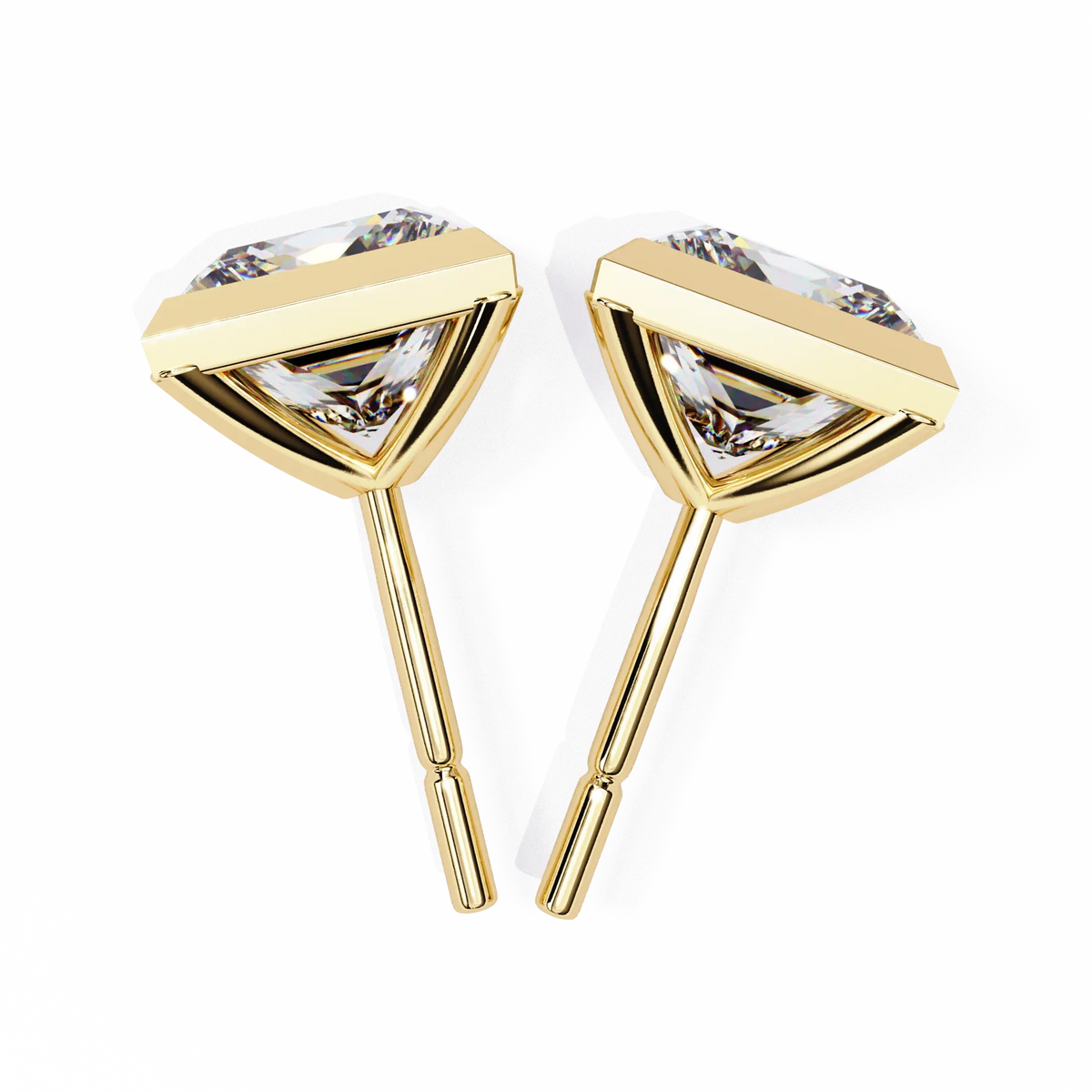 Regency Princess Bezel Lab Grown Diamond Studs - Ophiratbf
