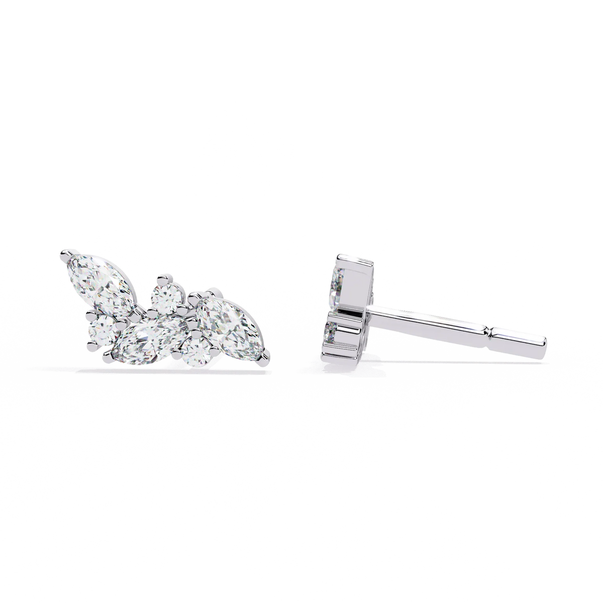 Sylvan Marquise Leaf Lab Grown Diamond Studs - Ophiratbf