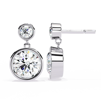 Aura Double Bezel Drop Lab Grown Diamond Studs - Ophiratbf