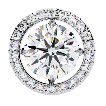 Stellar Floating Halo Lab Grown Diamond Studs