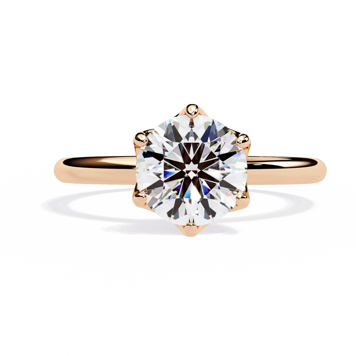 Round Shape Grace Lab Grown Diamond Ring - Ophiratbf