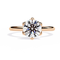 Round Shape Grace Lab Grown Diamond Ring - Ophiratbf