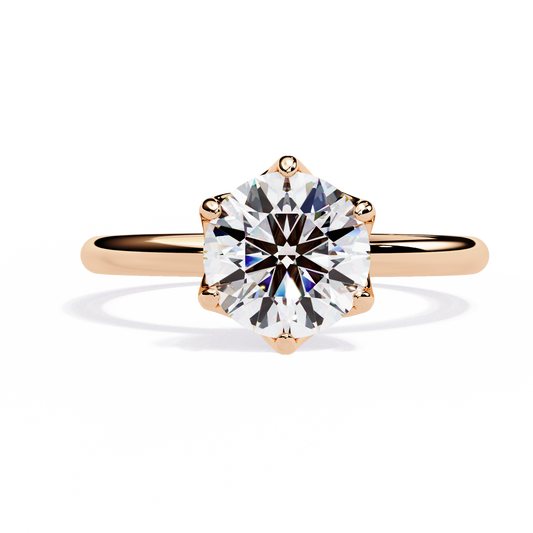 Round Shape Grace Lab Grown Diamond Ring