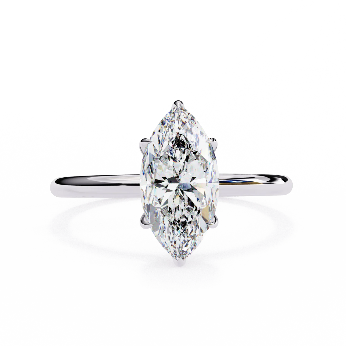 Beautiful Marquise Lab Grown Diamond Solitaire Ring - Ophiratbf