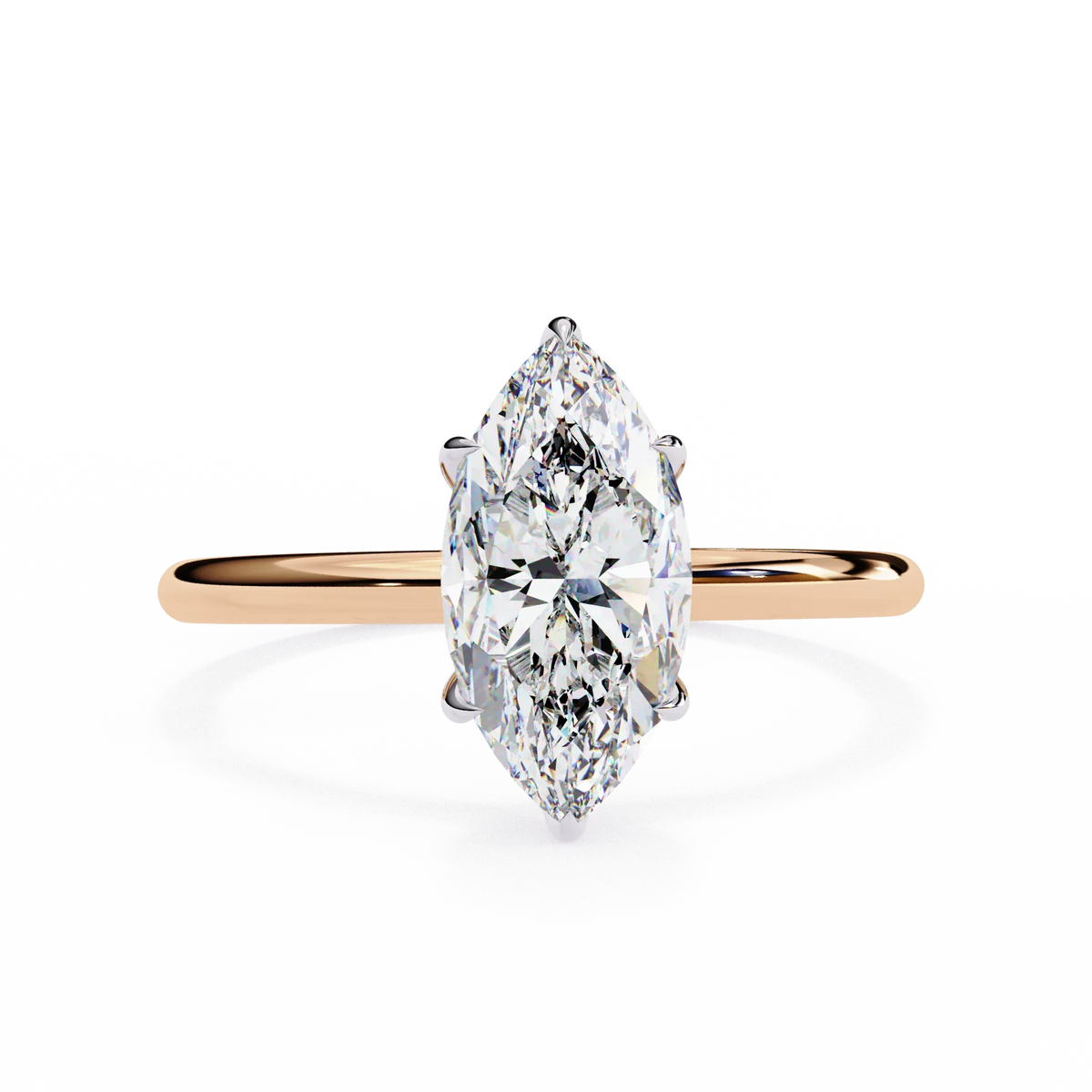 Beautiful Marquise Lab Grown Diamond Solitaire Ring - Ophiratbf