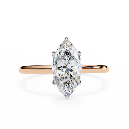 Beautiful Marquise Lab Grown Diamond Solitaire Ring