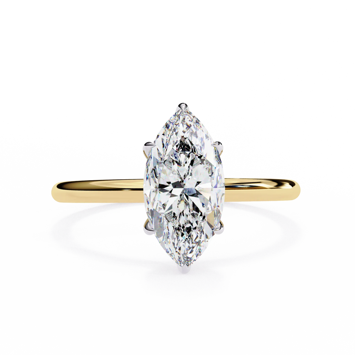Beautiful Marquise Lab Grown Diamond Solitaire Ring - Ophiratbf