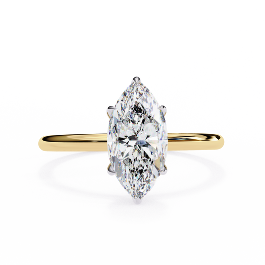 Beautiful Marquise Lab Grown Diamond Solitaire Ring