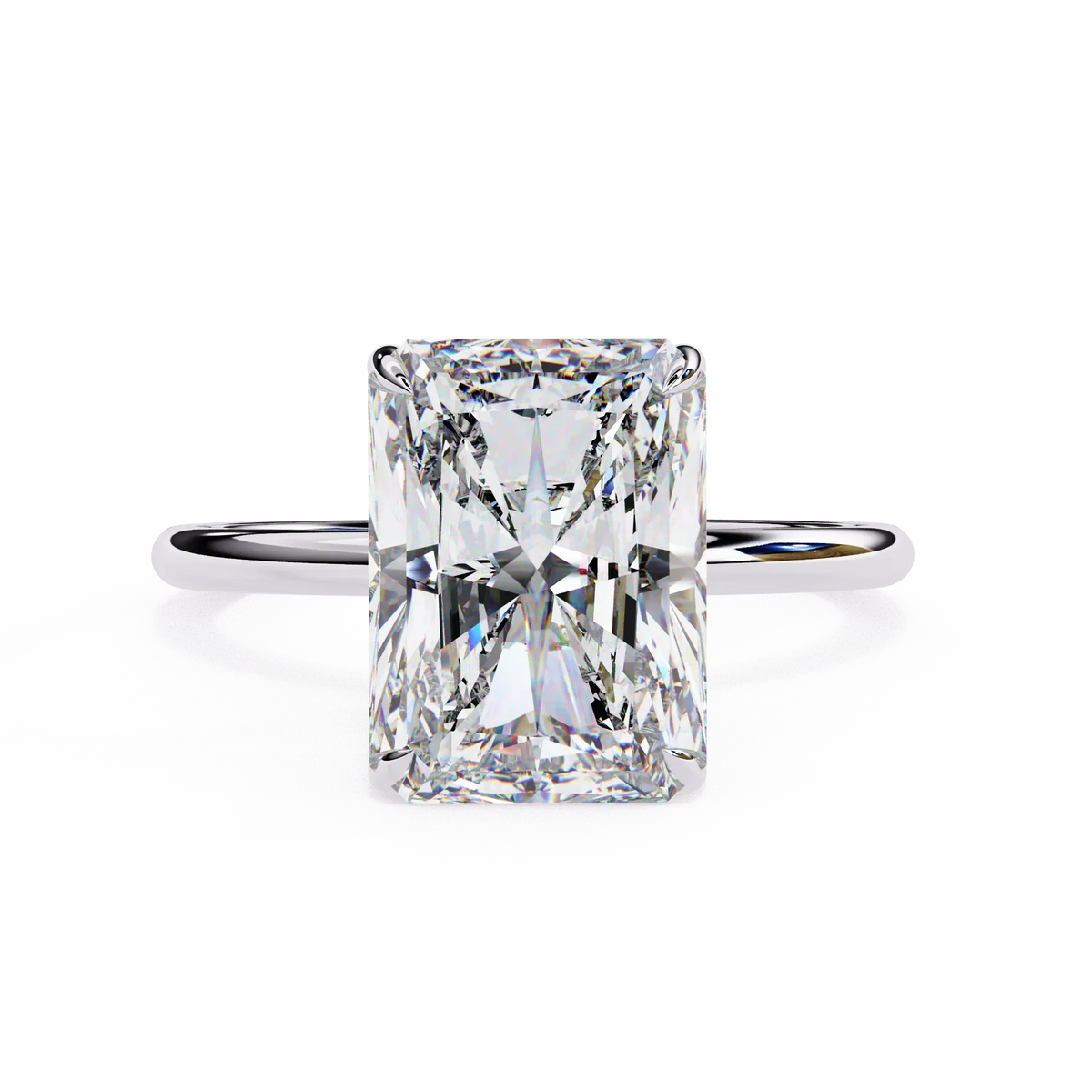 Radiant Lab Grown Diamond Solitaire Ring - Ophiratbf