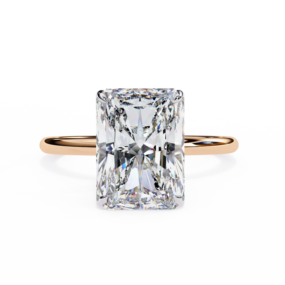 Radiant Lab Grown Diamond Solitaire Ring - Ophiratbf
