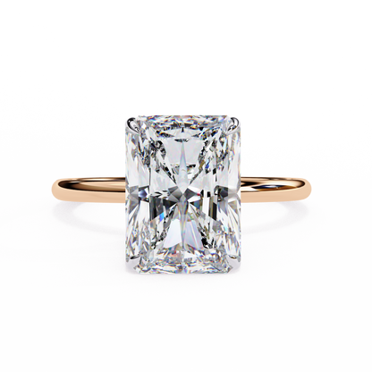 Radiant Lab Grown Diamond Solitaire Ring