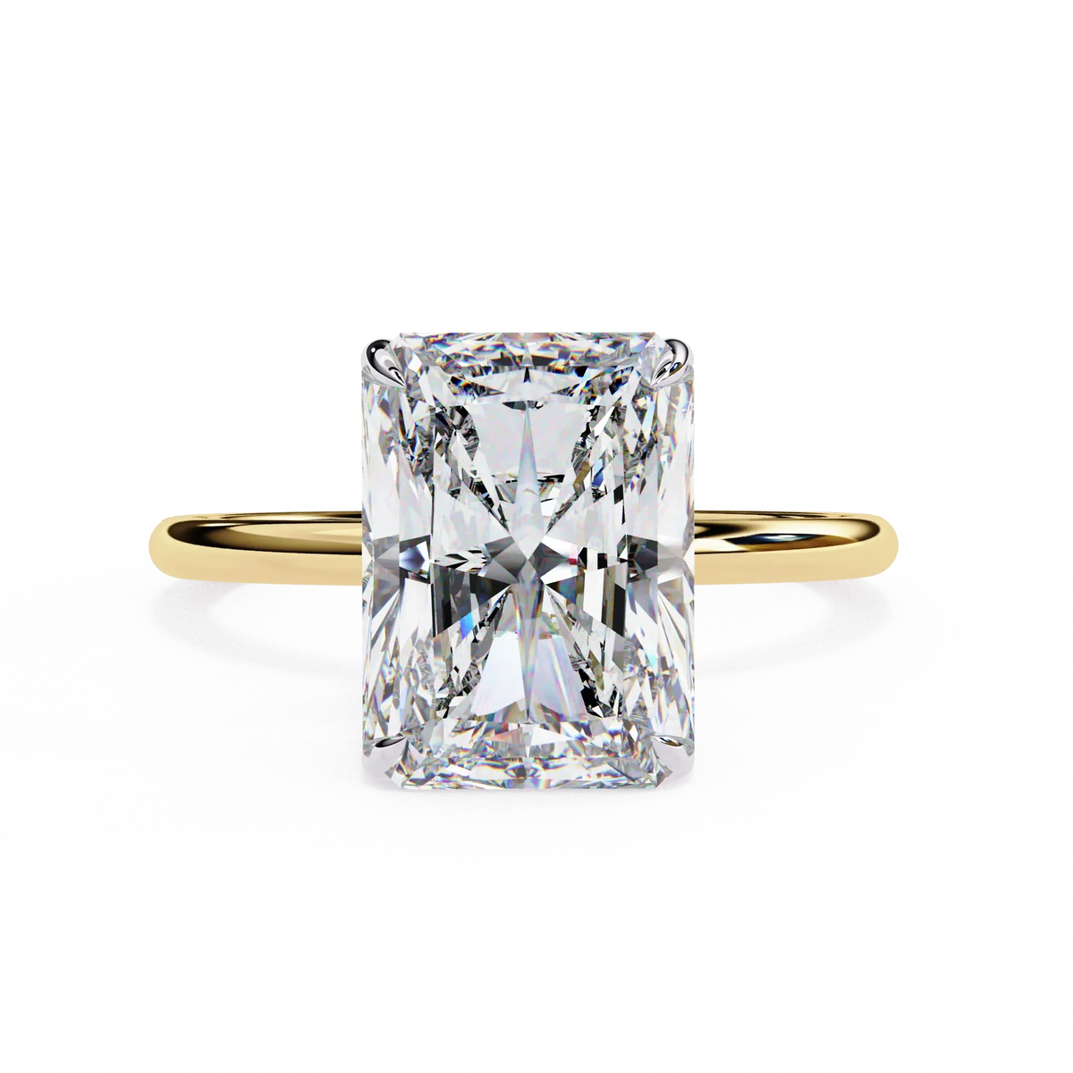 Radiant Lab Grown Diamond Solitaire Ring - Ophiratbf