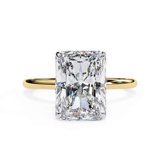 Radiant Lab Grown Diamond Solitaire Ring