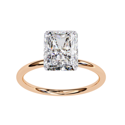 Radiant Lab Grown Diamond Solitaire Ring