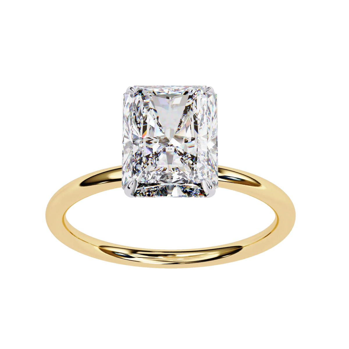 Radiant Lab Grown Diamond Solitaire Ring - Ophiratbf