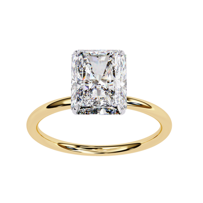 Radiant Lab Grown Diamond Solitaire Ring