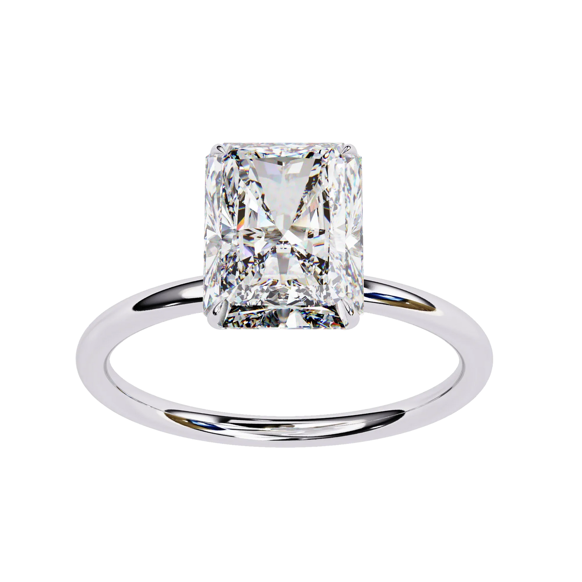 Radiant Lab Grown Diamond Solitaire Ring - Ophiratbf