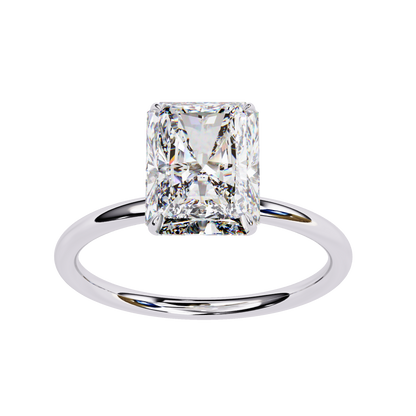 Radiant Lab Grown Diamond Solitaire Ring